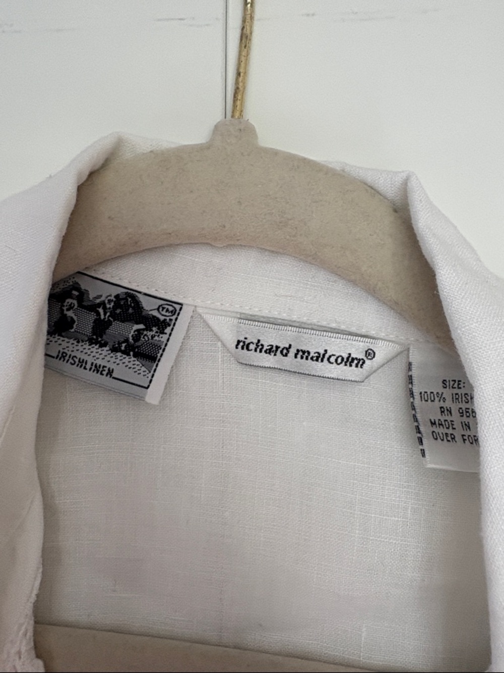 100% Irish Linen & Lace button up shirt S - Picture 8 of 12